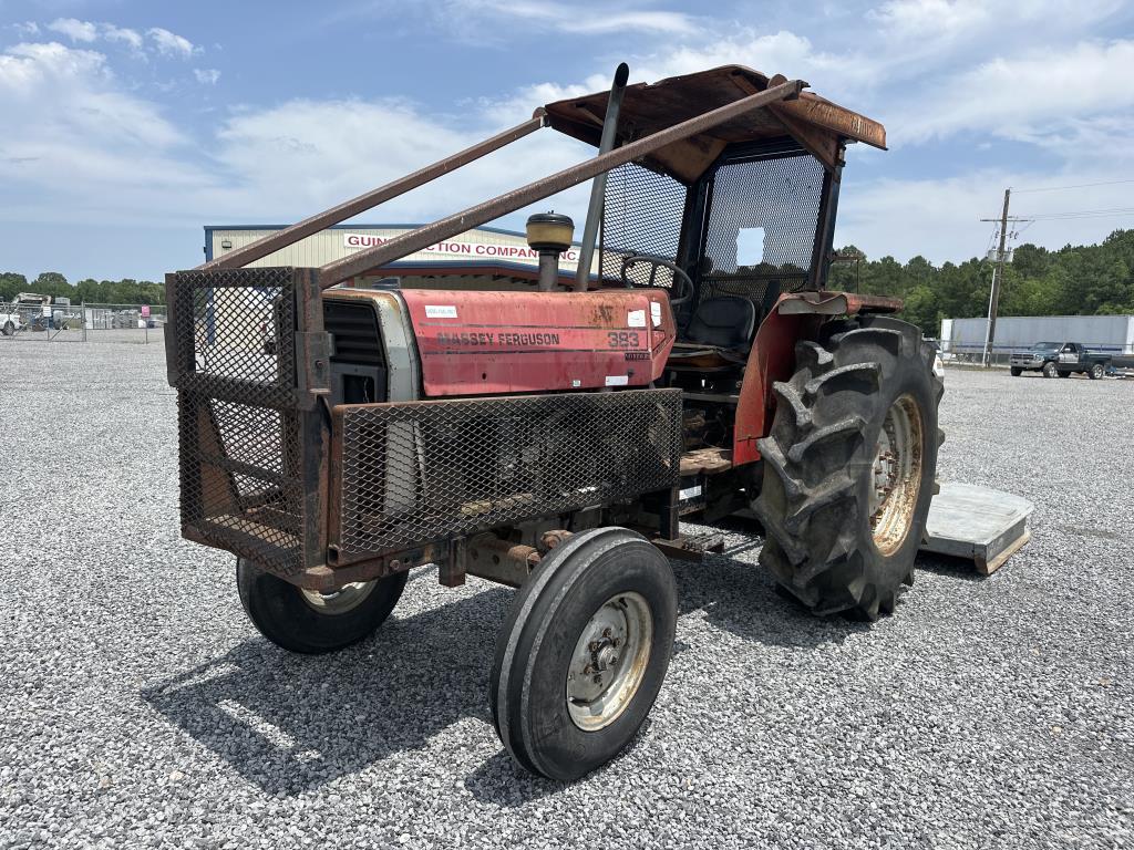 Massey Furfuson 383 Tractor and Rotary Cutter