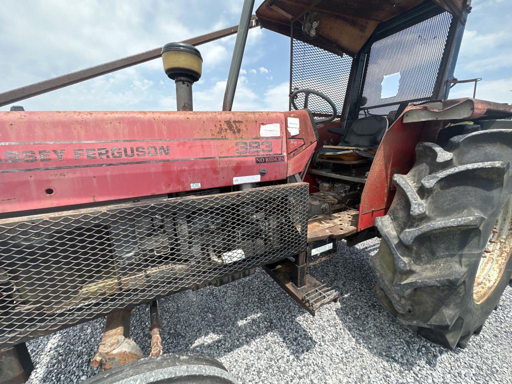 Massey Furfuson 383 Tractor and Rotary Cutter