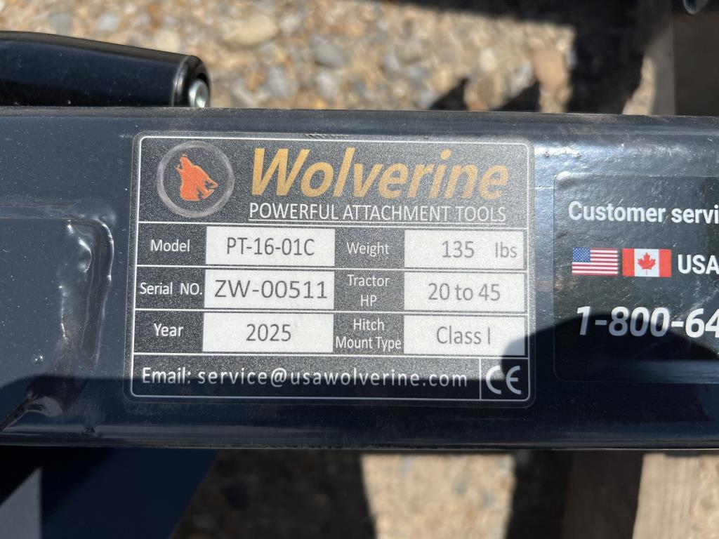 2025 Wolverine PT-16-01C 3-Point Quick Hitch