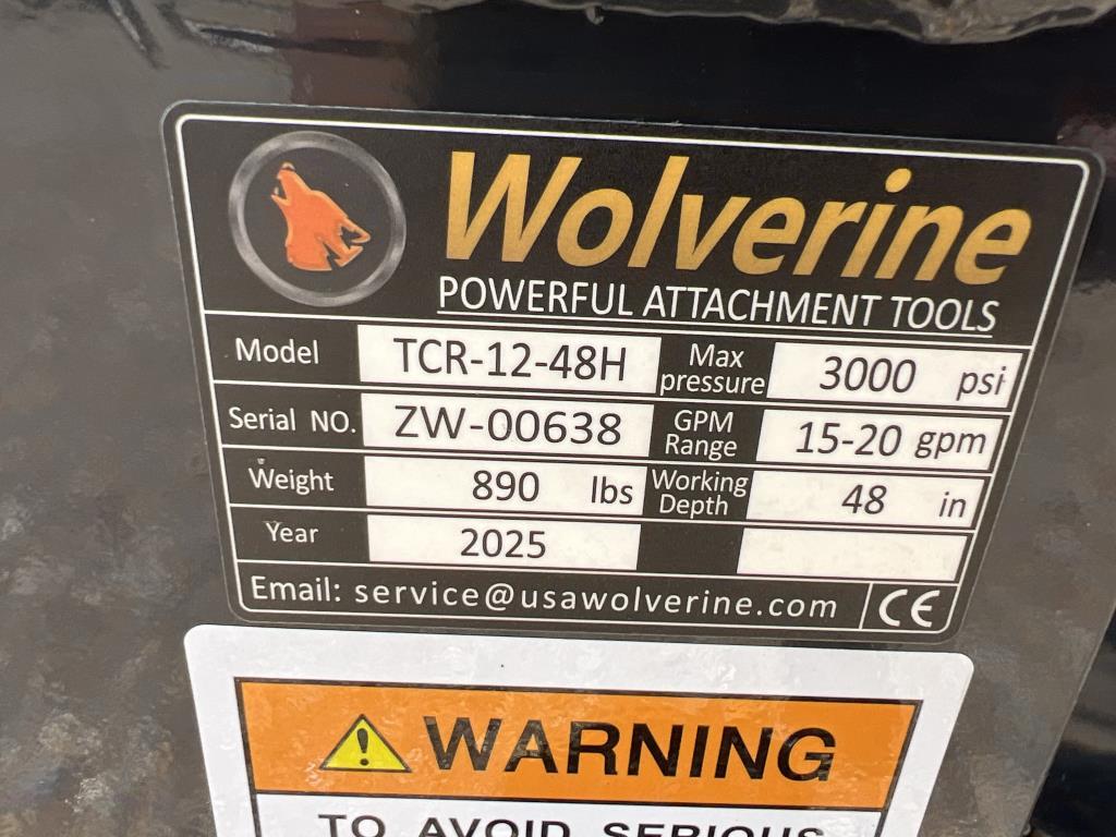 2025 Wolverine TCR-12-48H Trencher Attachment