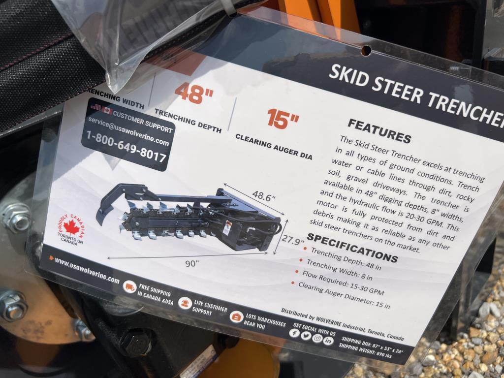 2025 Wolverine TCR-12-48H Trencher Attachment
