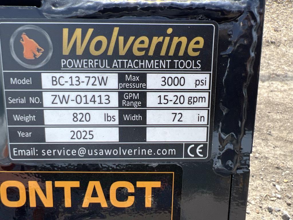 2025 Wolverine BC-13-72W UNUSED 72in Brush Cutter