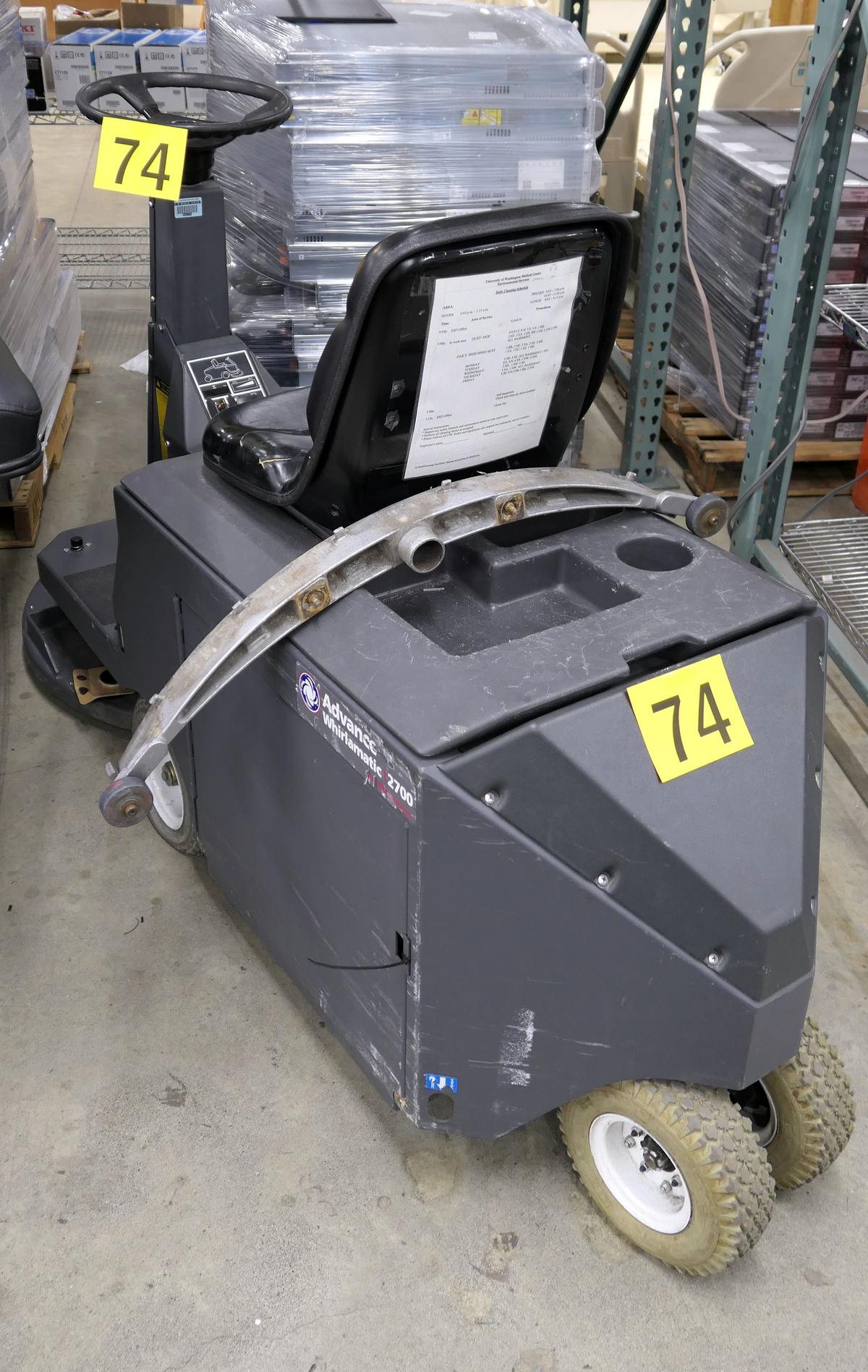 Riding Burnishing Machine: Nilfisk Advance Whirlamatic 2700, 1 Item