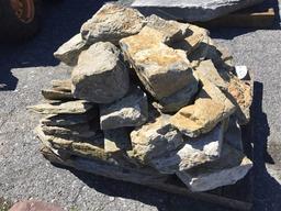 Skid of wall limestone stones