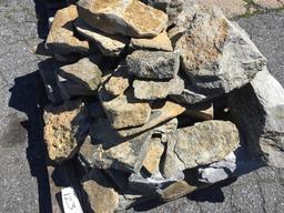 Skid of wall limestone stones