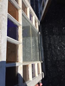 8 Pane Stained Glass Window