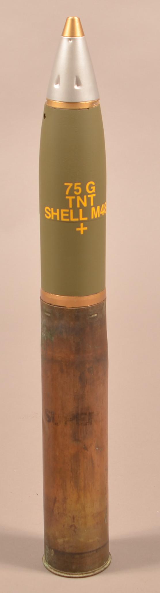 1943 75mm M18 shell casing