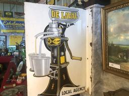 Enameled Double-Sided DeLaval Cream Separator Sign