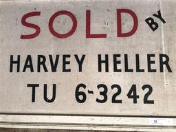 Harvey Heller "Sold" Trade Sign