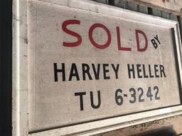 Harvey Heller "Sold" Trade Sign