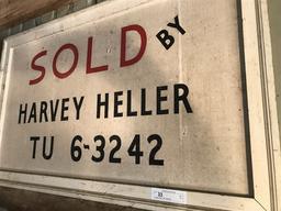 Harvey Heller "Sold" Trade Sign