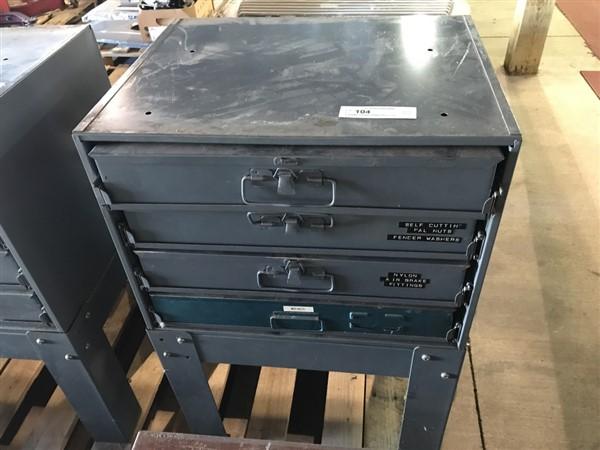 4 Drawer Stackable Hardware Box on Legs