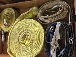Tray- 4 Misc. Tow and Ratchet Straps