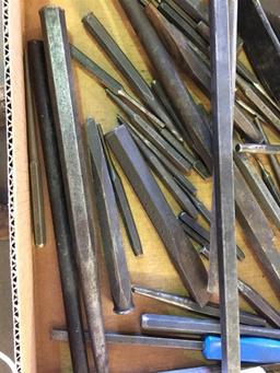 Large Selection Punches, Pry Bars, Chisels, Etc.