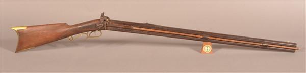 Unsigned Percussion O/U. 45 cal. 12ga. Shotgun