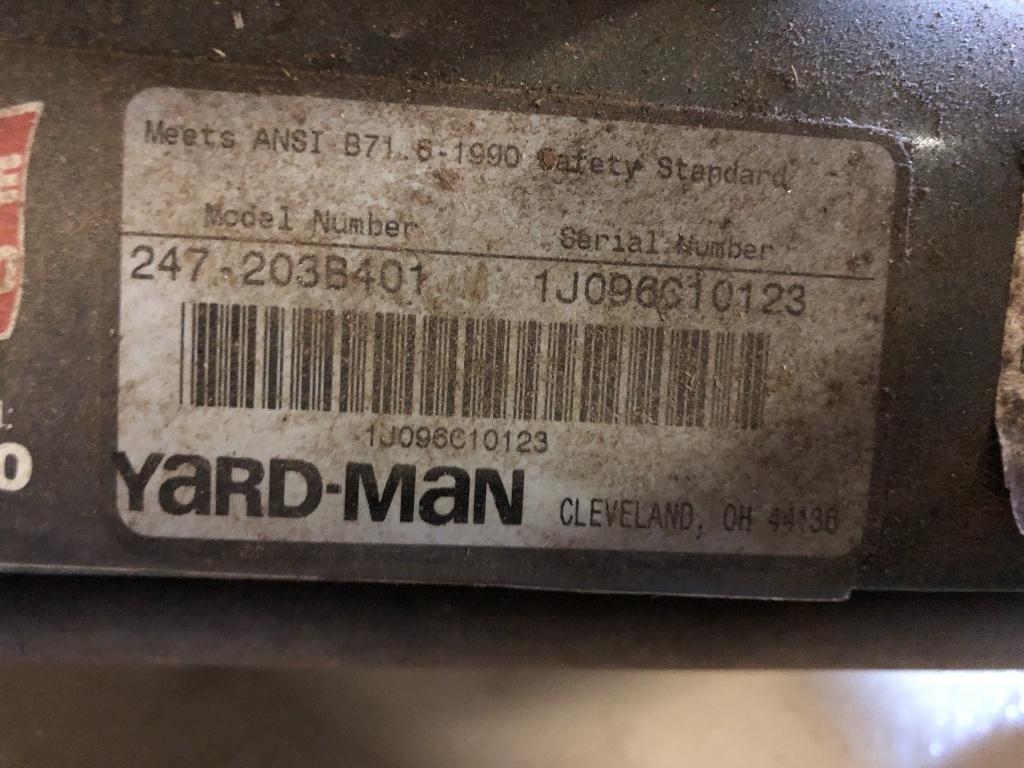 Yard Man 5.5hp Self Propelled Chipper Shredder Vam