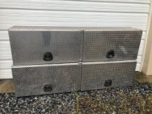 (2) Diamond Plate 2-Door Truck Tool Boxes