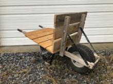 Wooden Flatbed Framed Wheelbarrow