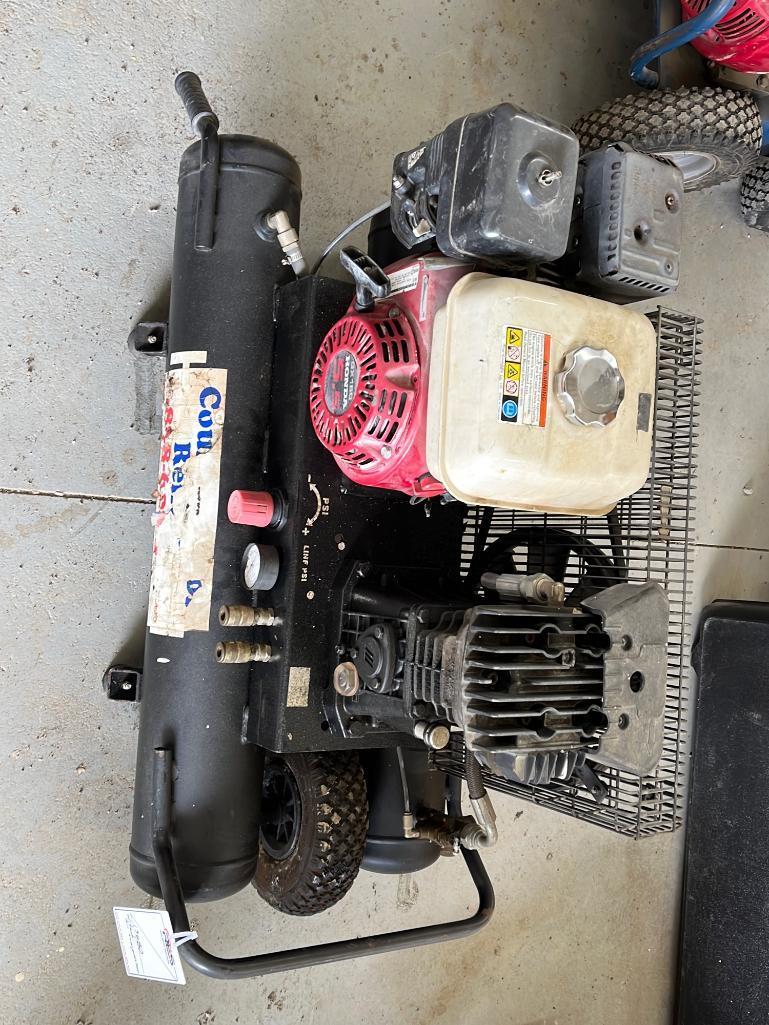 Hitachi 9 Cu ft Air Compressor Powered by Honda Engine