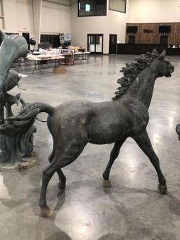 5' Bronze Stallion Statue