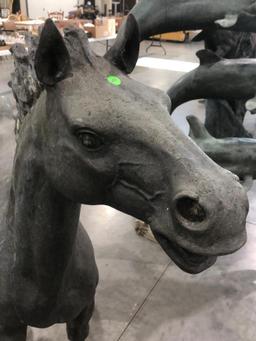 5' Bronze Stallion Statue
