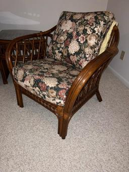 (3) Piece Rattan Sofa, Chair & Table