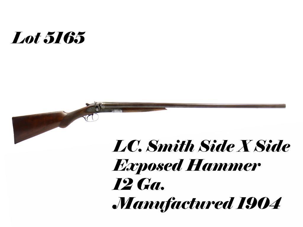 L.C. Smith SidexSide Exposed Hammer 12Ga Double Barrel Shotgun