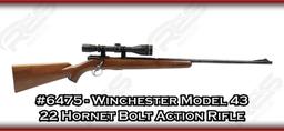 Winchester Model 43 22 Hornet Bolt Action Rifle