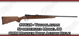 Yugoslavian Sporterized Model 98 8MM Mauser Bolt Action Rifle