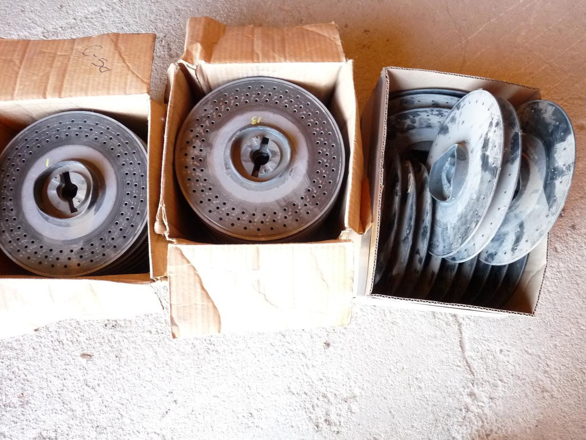 Planter plates from a John Deere DB44 planter