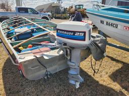 Lund 14' Alum. Boat w/25 HP. Elec. Start
