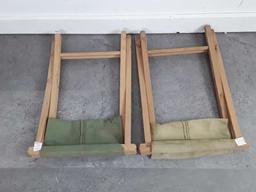 8 folding wood camp stools