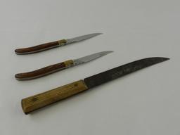 2 LAGUIOLE L'ECLAIR 440 STEAK KNIVES / FORGECRAFT