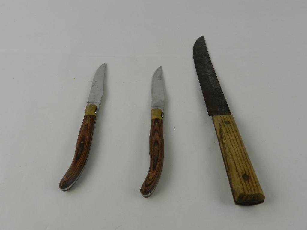 2 LAGUIOLE L'ECLAIR 440 STEAK KNIVES / FORGECRAFT