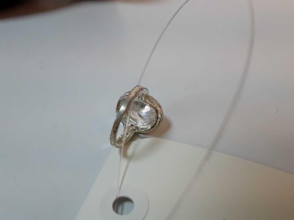 Sterling CZ Oval Cut Ring Size 8