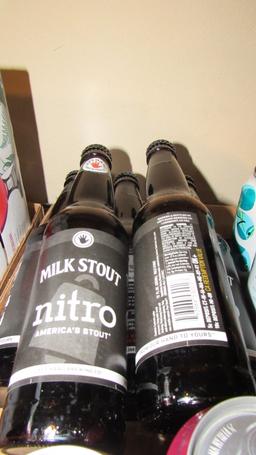 17) CANS & BOTTLE OF MISC BEERS.