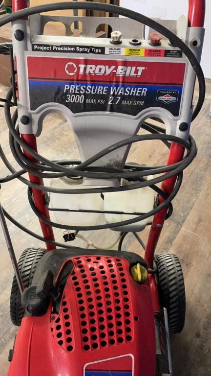 TROY BILT PRESSURE WASHER          MODEL:020316