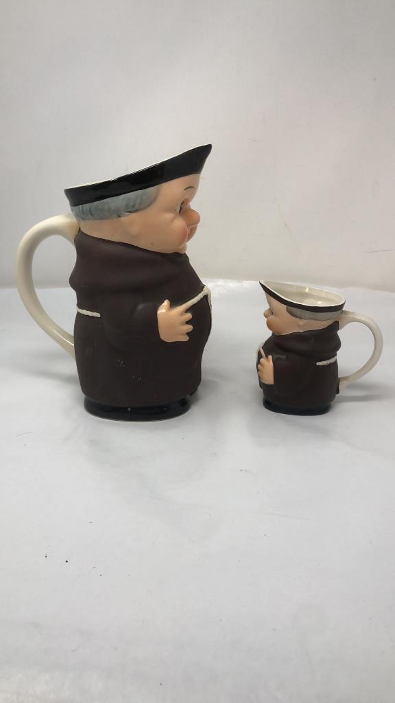 M.I. HUMMEL FRIAR TUCK MONK PITCHERS