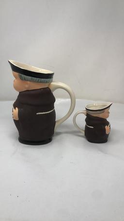 M.I. HUMMEL FRIAR TUCK MONK PITCHERS