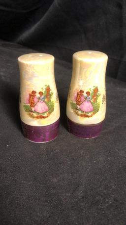 VICTORIAN COURTING COUPLE LUSTER 39PC DISHWARE