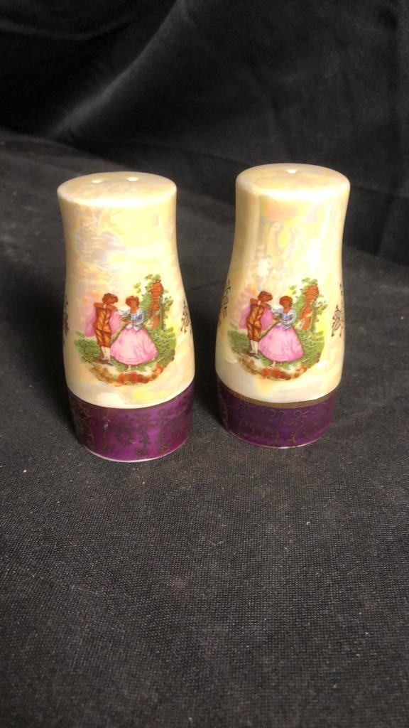 VICTORIAN COURTING COUPLE LUSTER 39PC DISHWARE