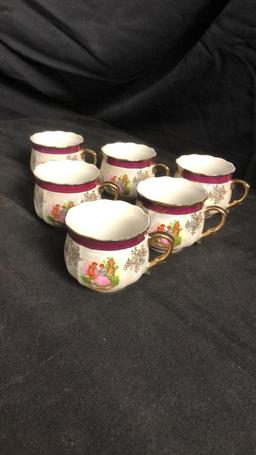 VICTORIAN COURTING COUPLE LUSTER 39PC DISHWARE