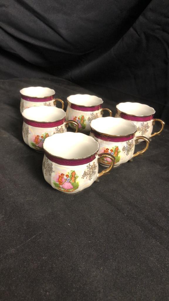 VICTORIAN COURTING COUPLE LUSTER 39PC DISHWARE