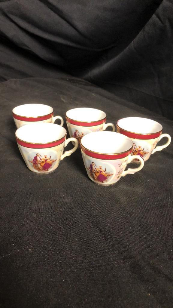 VICTORIAN COURTING COUPLE LUSTER 39PC DISHWARE