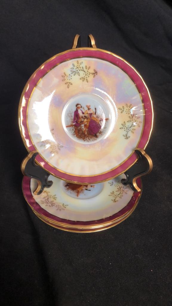 VICTORIAN COURTING COUPLE LUSTER 39PC DISHWARE