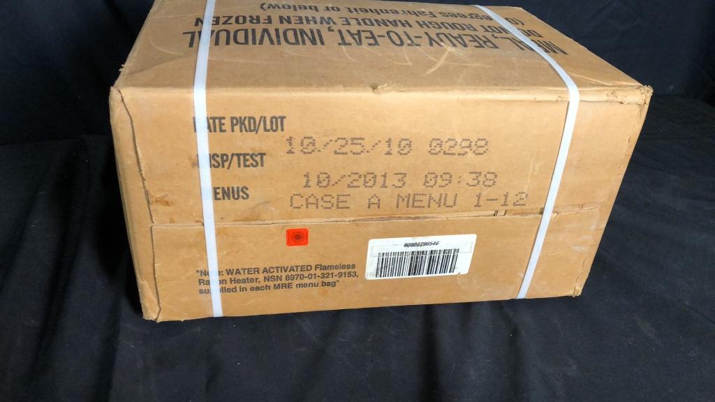 CASE A OF 12 US MILITARY MREs: MEALS 1-12