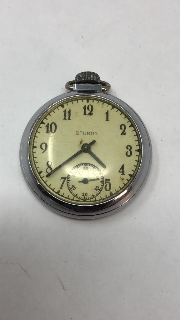 INGRAHAM "STURDY" WIND UP POCKET WATCH