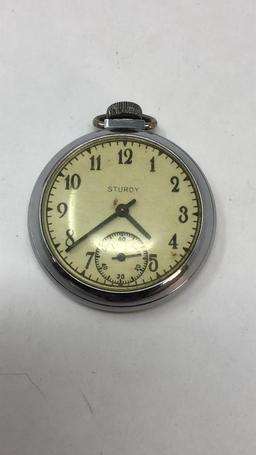 INGRAHAM "STURDY" WIND UP POCKET WATCH