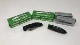 6) FOLDING LOCK BACK KNIVES IN BOX