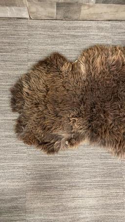 BROWN FUR RUG